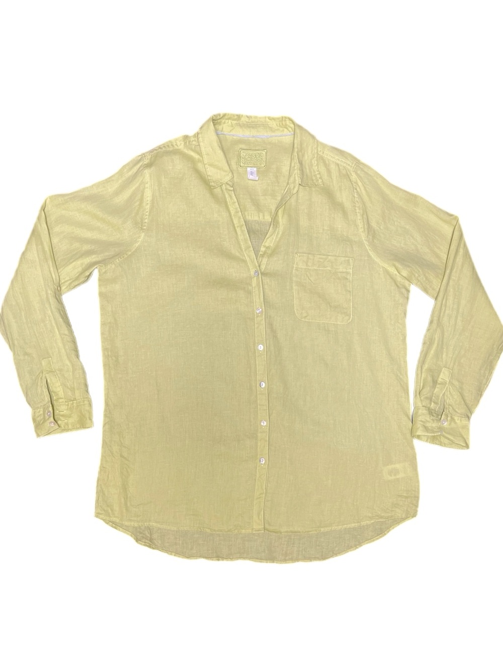 LIKE NEW! Womenโs Sigrid Olsen 100% Linen Button-Down Shirt